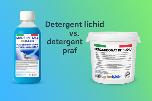 Detergent lichid sau detergent praf? Ce alegi pentru spălările tale?